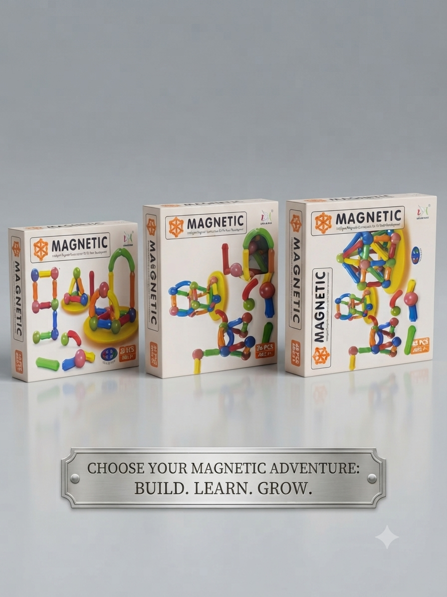 Intelligent Magnetic Building Blocks & Sticks Set