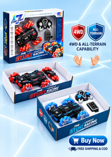 4WD Stunt Racing RC Car with Mecanum Wheels, Mist Spray & Watch Control