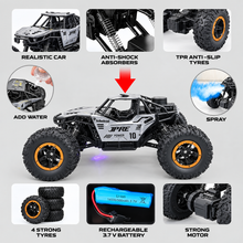 4WD RC Rock Crawler Car with HD Camera, WiFi & Water Spray
