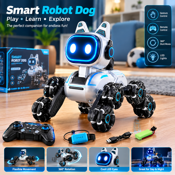 Smart Stunt Robot Dog – Remote & Gesture Control Toy